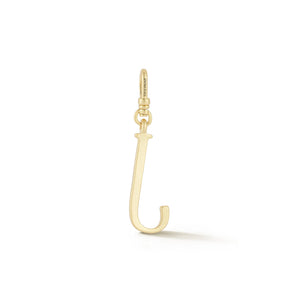 18K Gold-Plated Plaza Small Letter J Charm