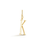 18K Gold-Plated Plaza Small Letter K Charm