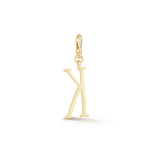 18K Gold-Plated Plaza Small Letter K Charm