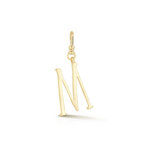 18K Gold-Plated Plaza Small Letter M Charm