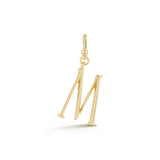 18K Gold-Plated Plaza Small Letter M Charm