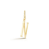 18K Gold-Plated Plaza Small Letter N Charm