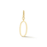 18K Gold-Plated Plaza Small Number 0 Charm