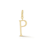 18K Gold-Plated Plaza Small Letter P Charm