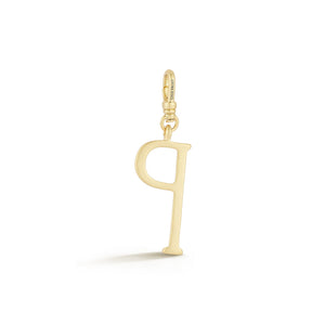 18K Gold-Plated Plaza Small Letter P Charm