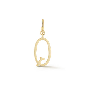 18K Gold-Plated Plaza Small Letter Q Charm