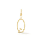 18K Gold-Plated Plaza Small Letter Q Charm