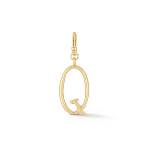18K Gold-Plated Plaza Small Letter Q Charm