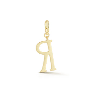 18K Gold-Plated Plaza Small Letter R Charm