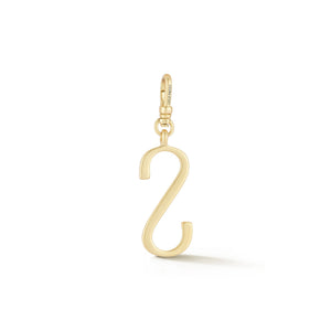 18K Gold-Plated Plaza Small Letter S Charm