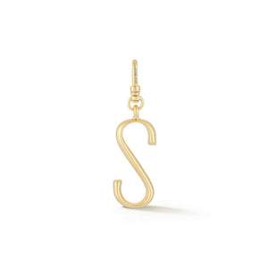 18K Gold-Plated Plaza Small Letter S Charm