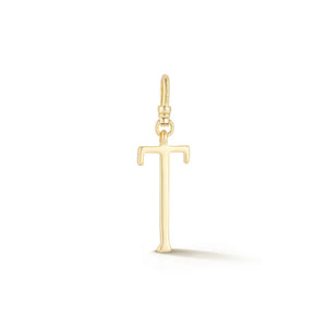 18K Gold-Plated Plaza Small Letter T Charm