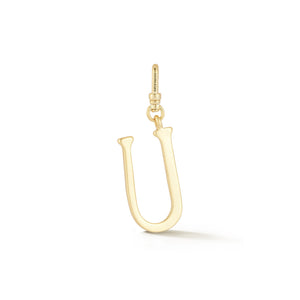18K Gold-Plated Plaza Small Letter U Charm
