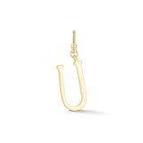18K Gold-Plated Plaza Small Letter U Charm