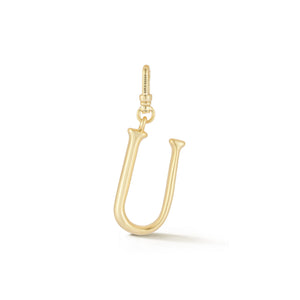 18K Gold-Plated Plaza Small Letter U Charm