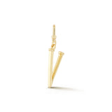 18K Gold-Plated Plaza Small Letter V Charm