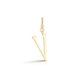 18K Gold-Plated Plaza Small Letter V Charm