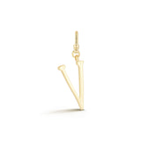 18K Gold-Plated Plaza Small Letter V Charm