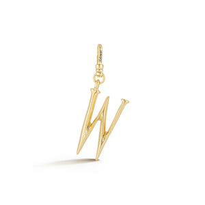 18K Gold-Plated Plaza Small Letter W Charm