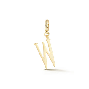 18K Gold-Plated Plaza Small Letter W Charm
