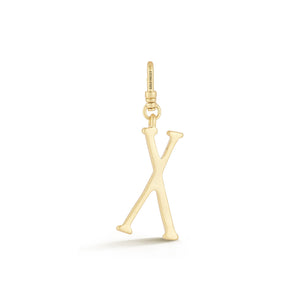 18K Gold-Plated Plaza Small Letter X Charm