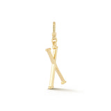 18K Gold-Plated Plaza Small Letter X Charm