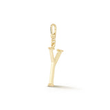 18K Gold-Plated Plaza Small Letter Y Charm