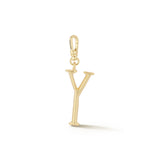 18K Gold-Plated Plaza Small Letter Y Charm