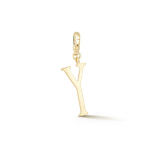 18K Gold-Plated Plaza Small Letter Y Charm