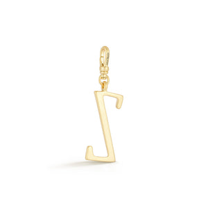 18K Gold-Plated Plaza Small Letter Z Charm