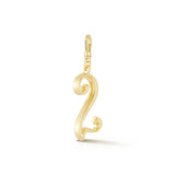 18K Gold-Plated Plaza Small Number 2 Charm