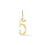 18K Gold-Plated Plaza Small Number 5 Charm