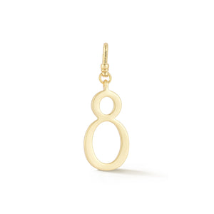 18K Gold-Plated Plaza Small Number 8 Charm