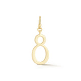 18K Gold-Plated Plaza Small Number 8 Charm