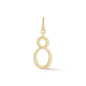 18K Gold-Plated Plaza Small Number 8 Charm