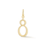 18K Gold-Plated Plaza Small Number 8 Charm