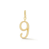 18K Gold-Plated Plaza Small Number 9 Charm