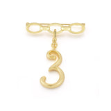 18K Gold-Plated Triad Brooch