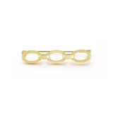 18K Gold-Plated Triad Brooch