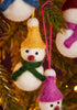 Set of 6 Felt Snowmen Decorations