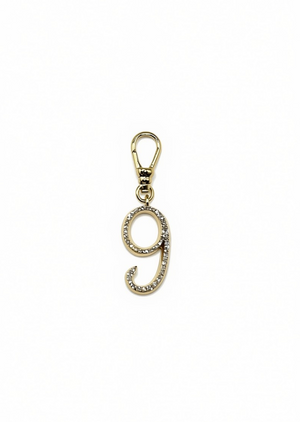 Frost Fine 10k & Diamond Pavé  Number 9 Charm