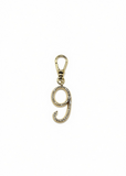 Frost Fine 10k & Diamond Pavé  Number 9 Charm