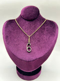 Frost Fine 10k & Diamond Pavé  Number 6 Charm