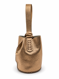 Volta Atelier Gold Lizard-Embossed Leather Bag