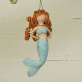 Mermaid Ornament, Felt - Blue - Blue