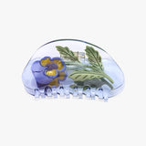 Viola Violet Pansy Flower Purple Acetate Hair Claw Clip