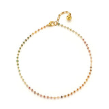 14K Gold-Plated Natural Watermelon Tourmaline Wire-Wrapped Necklace (Copy)