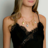 18K Gold-Plated Crystal Oval Locket Charm