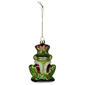 Frog Prince Ornament, Glass