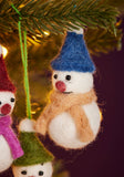 Set of 6 Felt Snowmen Decorations
